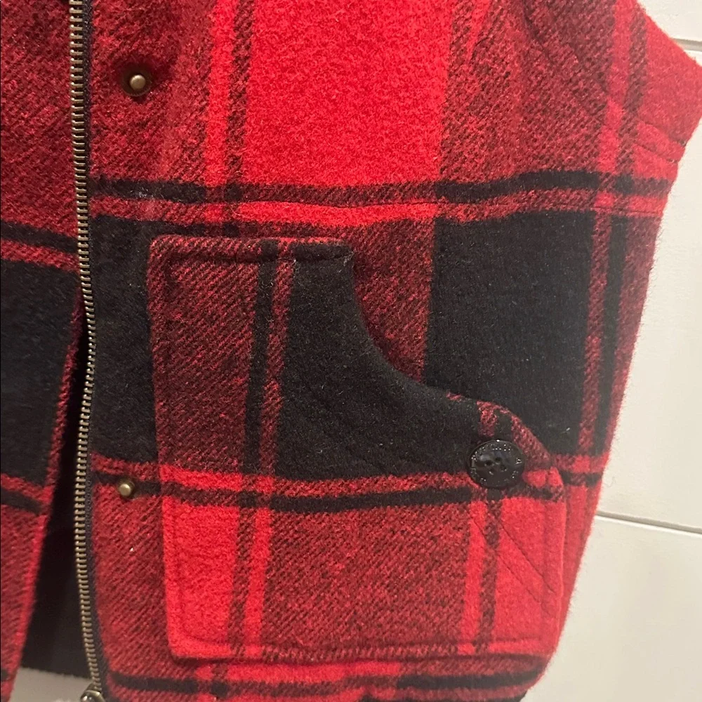 Red and Black Plaid Vest - Picture 3 of 9